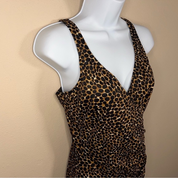 VINTAGE MIRACLE SUIT LARGE LEOPARD RETRO PINUP CUPS CLASSIC ANIMAL PRINT - Picture 3 of 12